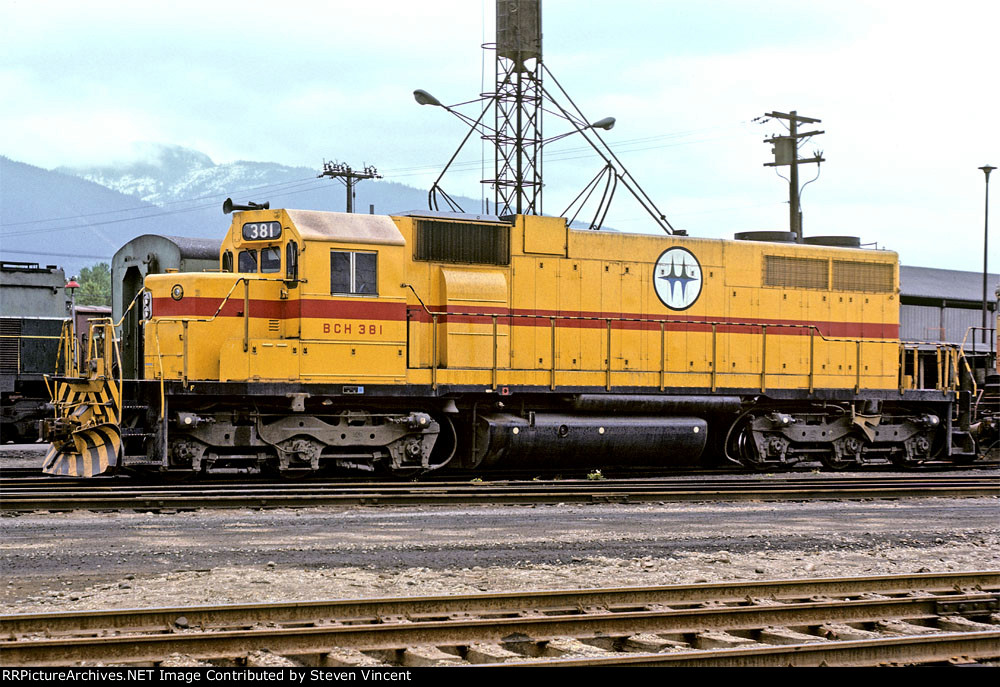 BC Hydro SD38AC BCH #381 in BCOL yard